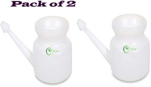 RCSP White Plastic Jal Neti Pot Pack Of 2