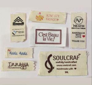 cotton printed label