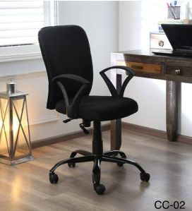 Medium Back Polyester Revolving Office Chair