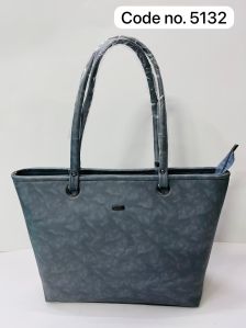 Ladies Plain Grey Handbag