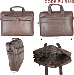 LEATHER DARK BROWN LAPTOP BAG