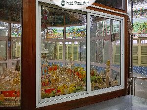 Badri Glass Mart Aluminium 2-Track Sliding Window