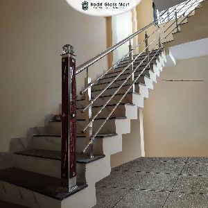 Badri Glass Mart Stainless Steel Pipe Railing