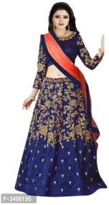 Stylish Taffeta Silk Embroidered Lehenga And Choli