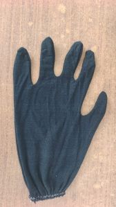 black hosiery cotton hand gloves