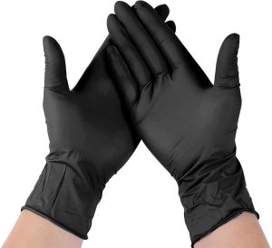 BLACK NITRILE GLOVES