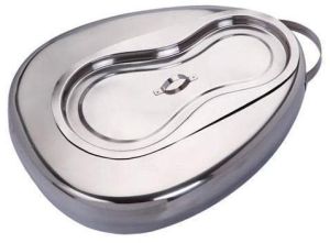 Steel Female Bedpan with Lid