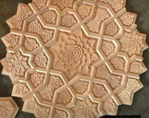 Carved Wooden Ceiling Panel