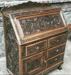 Small Wooden Carved Writing Desk