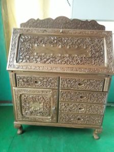 Small Wooden Carved Writing Desk
