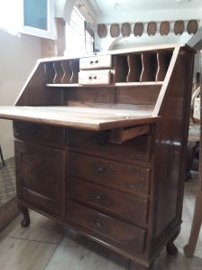 Small Wooden Carved Writing Desk