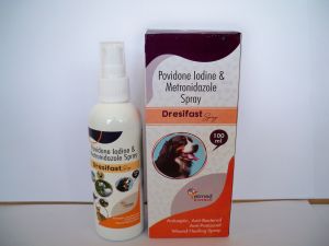 Povidone Iodine Metronidazole vet spray