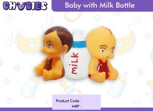 Squeezy Toy Baby With Bottle