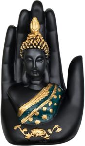 PALM BUDDHA IDOL PLOYRESIN STATUE