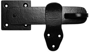Arjunas Black Antique Plain Iron Gate Latch