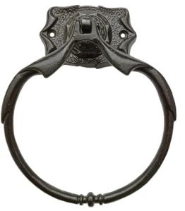 Decorative Black Antique Iron Towel Ring