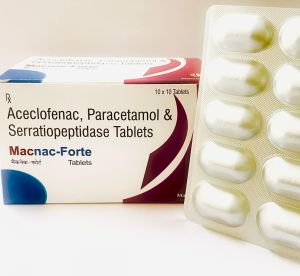 ACECLOFENAC 100 MG +PARACETAMOL 325MG+SERRATIOPEPTIDASE 15 MG TAB