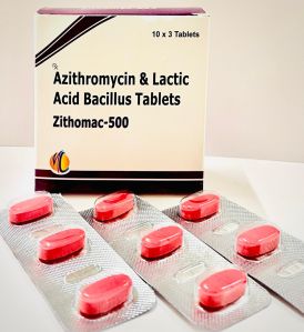 Azithromycin 500mg (lactic Acid Bacillus 60 Million Spores)