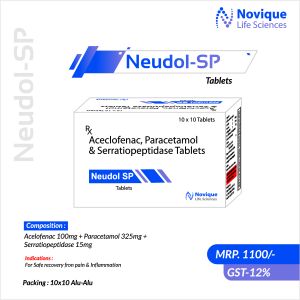 Aceclofenac 100 mg + Paracetamol 325 mg + Serratiopeptidase 15 mg