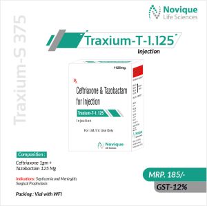 Ceftriaxone 1Gm + Tazobactam 125 Mg Injection