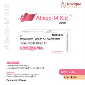 Levocetirizine 2.5 mg + Montelukast Sodium 5 Mg