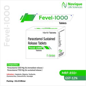 Paracetamol 300 Mg (As immediate release ) Paracetamol 700 Mg (As sustained release )