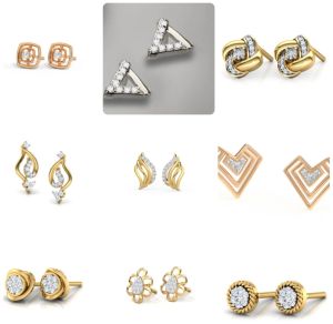 ladies diamond ear tops