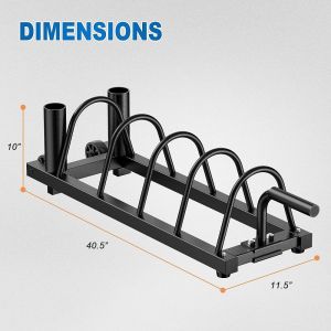 IRIS Horizontal Plate Olympic Bar Rack Organizer