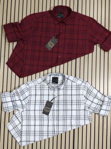 Men Cotton Oxford Check Shirt