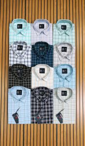 Mens Casual Wear Cotton Check Shirt