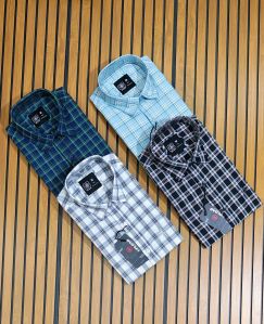 Mens Casual Wear Cotton Check Shirt