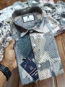 Men Printed Cotton Shirt
