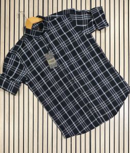 Men Cotton Oxford Check Shirt