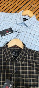 Mens Casual Wear Cotton Check Shirt