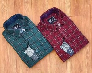 Mens Lycra Check Shirt