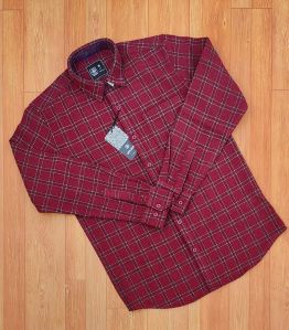 Mens Lycra Check Shirt