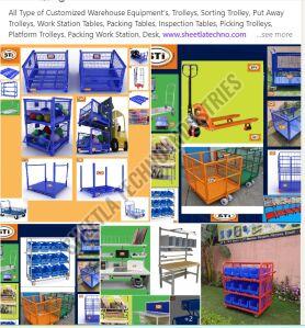 Collapsible Cage Bin Trolley Pallet