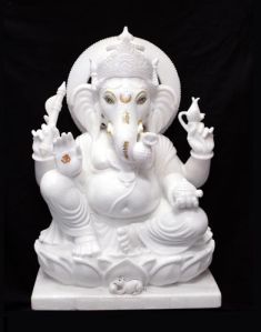 White Marble Ganpati Statue