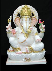 White Marble Ganpati Statue