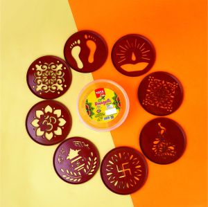 TOTA STENCIL 4 INCH RANGOLI ROUND (Plastic) (Set of 8)