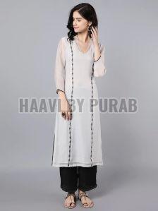 Ladies Fancy Chanderi Silk Kurta