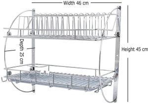 Stainless Steel Kitchen Organiser With Drip Tray