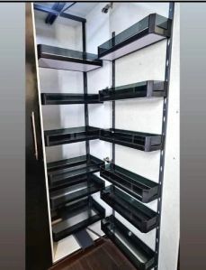 450/600 mm Black Glass Pantry Pullout