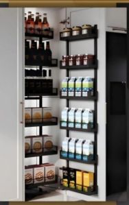 450/600 mm Black Glass Pantry Pullout