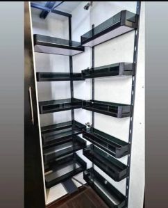 450/600 mm Black Glass Pantry Pullout