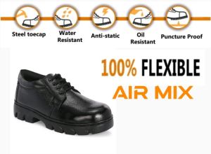 mans steel toe genuine leather safety shoes