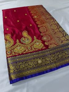 satan banarasi shalu paithani work saree