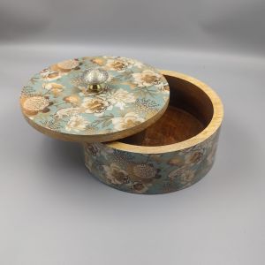 Round Wooden Roti Box