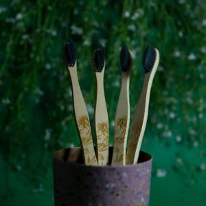 Soft Brown Eco Friendly Bamboo Toothbrush
