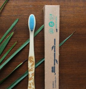 Charcoal Bristles Bamboo Toothbrush